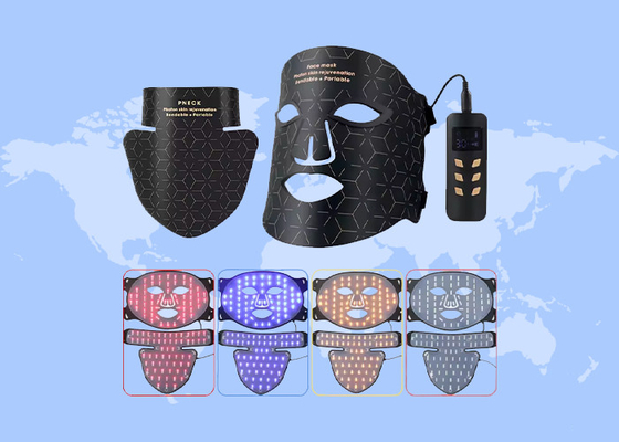 4 цвета светодиодного света с инфракрасной силиконовой маской для удаления морщин лица и ухода за кожей